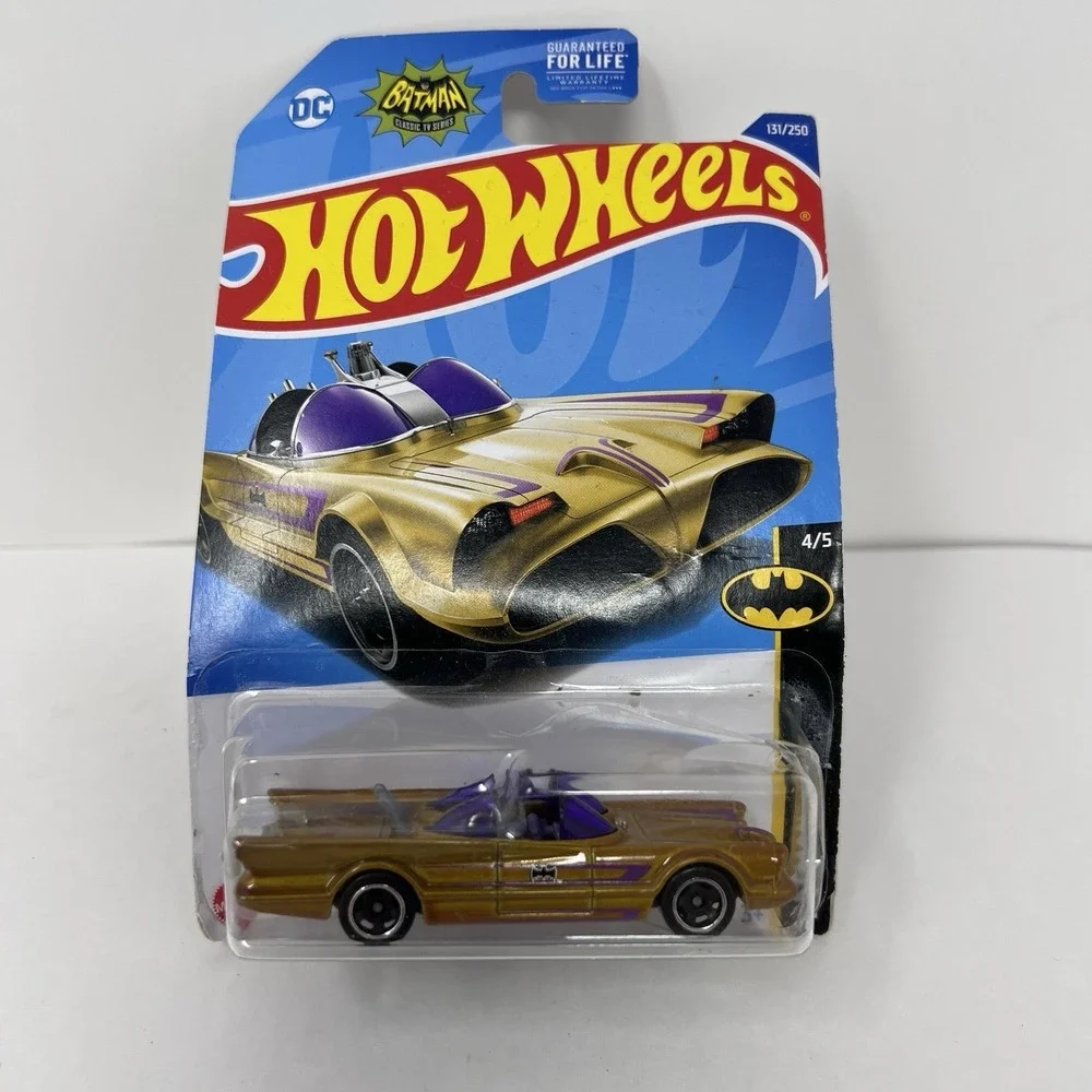 Hot Wheels 2022 TV Series Batmobile Gold #131 Batman 4/5 Die Cast Collector Car